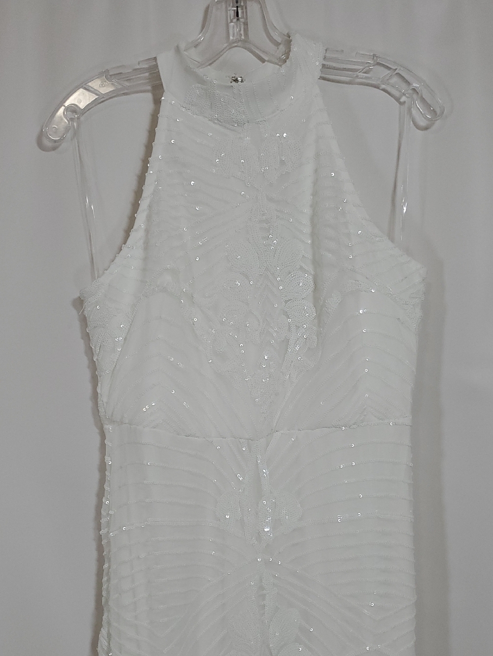Fashion NOVA Luxe Feeling Sequin Gown - Sleeveless - White - Picture 8 of 16